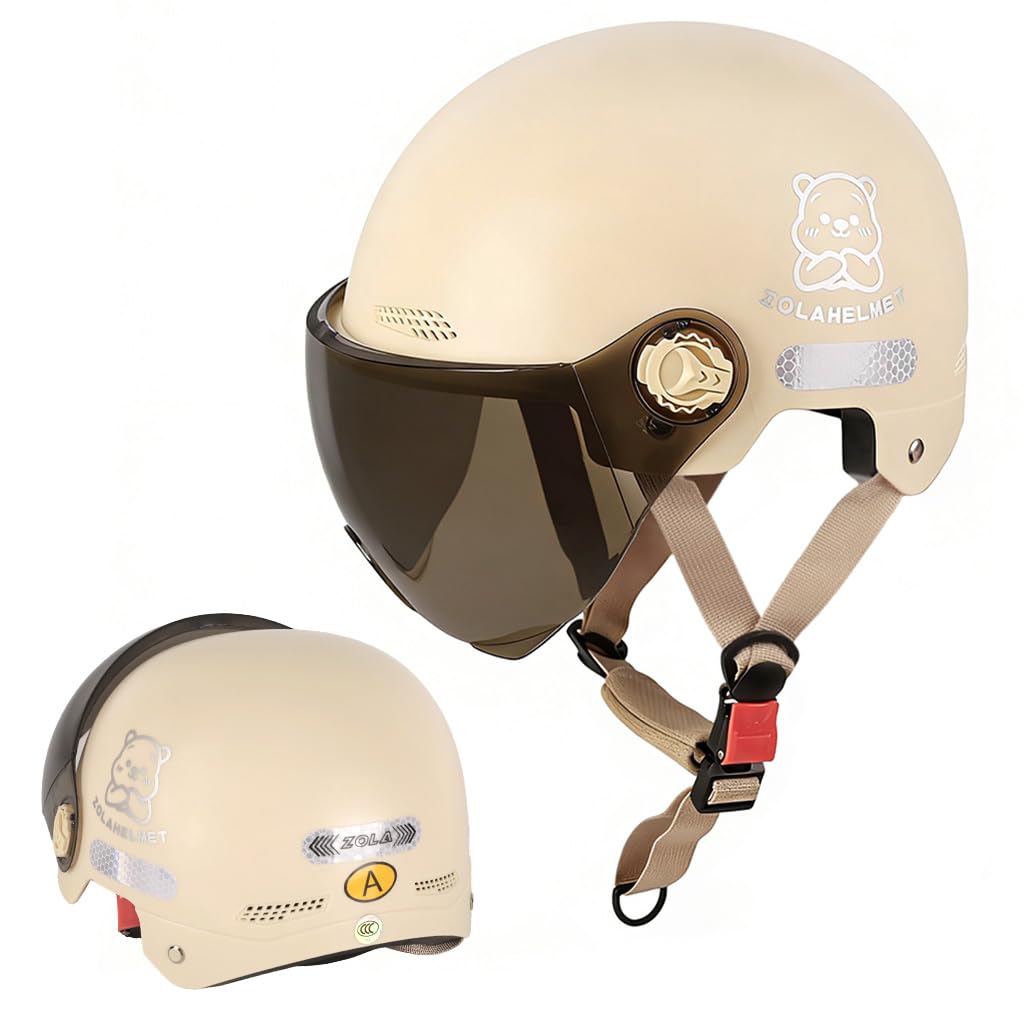 Proberos® Bike Helmet with UV400 Sun-Proof Goggle ABS Shell EPS Liner Adjustable Strap Ventilated Cycling Helmet for Bicycle Riding