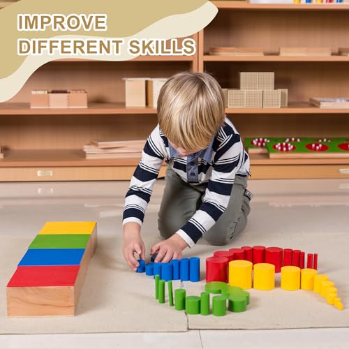Image of MONTESSORI OUTLET Knobless Cylinders (Set of 4) for 3-6 Years Montessori Education at School and Home