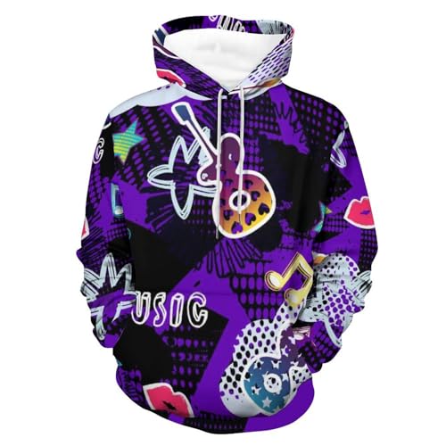 Sweat à capuche unisexe UMENG note de couleur en taille S pour homme et femme