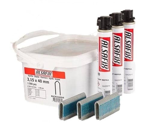 Alsafix - Pack di 3000 Cavallotti, galvanizzato a