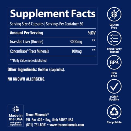Trace Minerals Ancestral Beef Liver Capsules