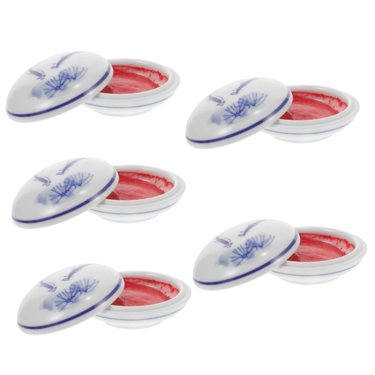 jojofuny 5 Stück Stempelkissen Zeichnung Pads Kalligraphie-Stempel Malerei Einfügen Malutensilien Kalligrafie-Angebot Keramik