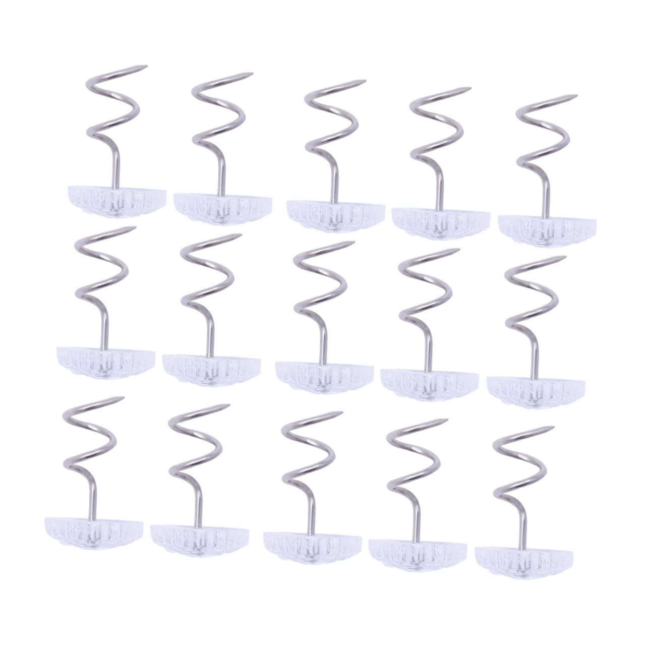 Mikinona 60pcs Plastic Twisted Transparent Bedskirt Fasteners for Upholstery and Bedding Easy to Use for Home Decoration and Furniture