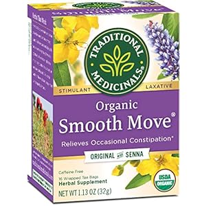 Traditional Medicinals Organic Smooth Move Laxative Tea, 16 Tea Bags (Pack of 1)