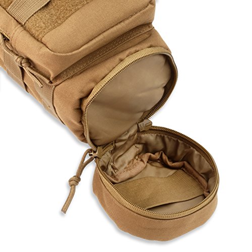 Orca Tactical Molle Water Bottle Pouch Molle Water Bottle Holder With Strap Water Bottle Carrier With Multiple Storage Options (Black) #TOP5