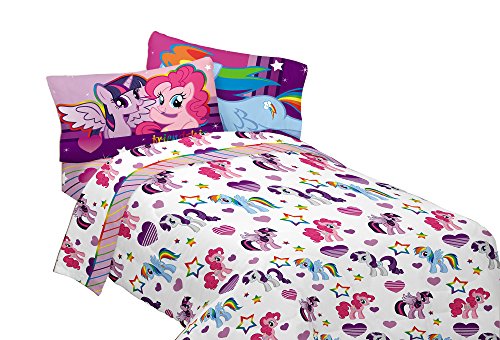 Hasbro My Little Pony Ponyfied Sheet Set, Twin, Purple