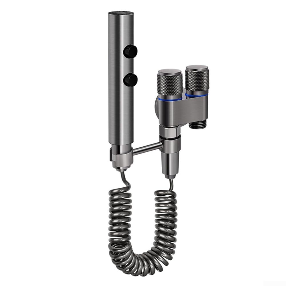 Set spruzzatore bidet in acciaio inox doccetta WC rubinetto acqua alta pressione argento