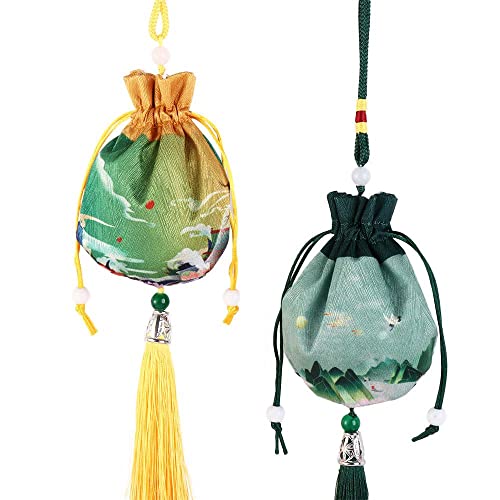 Bolsa de tela estilo antiguo para sachet con cordón miniatura 6