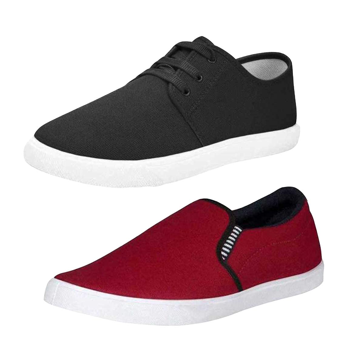 BRUTON Men Multicolour Combo Pack of 2 Exclusive Range of Loafer Shoes & Sneaker Shoes (B09B2DV31K) Amazon Price History, Amazon Price Tracker