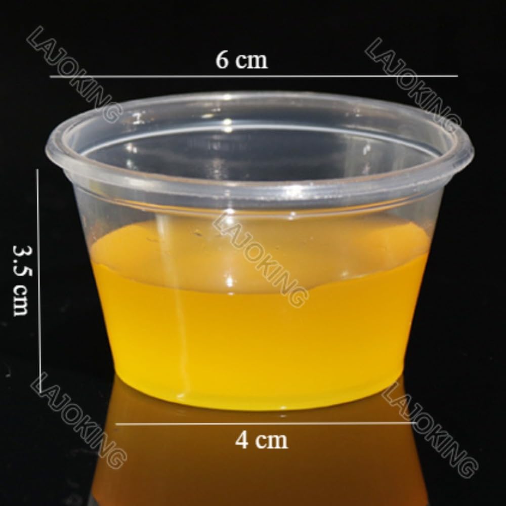 LAJOKING 500個試飲使い捨て透明プラスチック酸ミルクコーヒー試飲カップ果汁飲料試食試飲 (40ml)