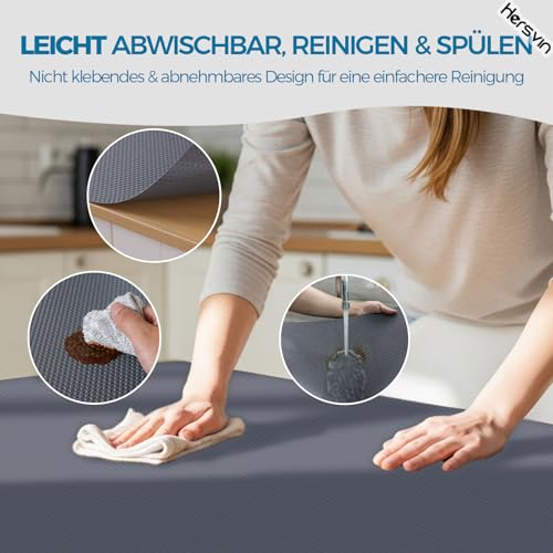 Hersvin Schubladenmatte 30cmx300cm Schrankpapier Schubladeneinlage Eva Wasserfest Nicht Klebende Unterlage Teppich für Küchenschränke… – Ansicht 6