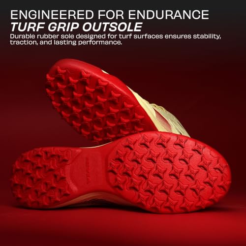 Image of Nivia Ashtang 3.0 Turf Football Shoes for Men & Women, TPU Fusion Upper with 3D Embossed Grip, High-Performance Rubber Outsole for Turf Control & Speed