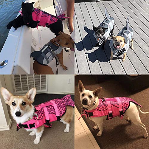 Haocoo Dog Life Jacket Vest Saver Safety Swimsuit Preserver With Reflective Stripes/Adjustable Belt Dogs (Shark, Small) #TOP6