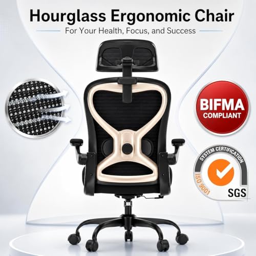 songmics mesh office chair with flip-up armrests reviews