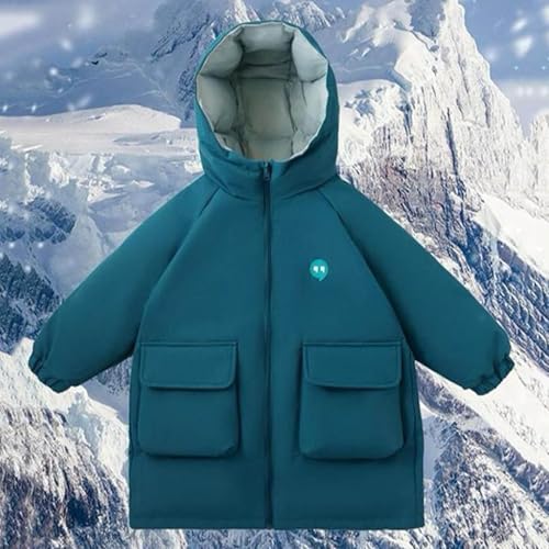 Kids Boy Girls Rain Jacket Waterproof Hooded Raincoat Winter Wam Thick Hooded Down Coats Outdoor Overcoats 2-14 Years3
