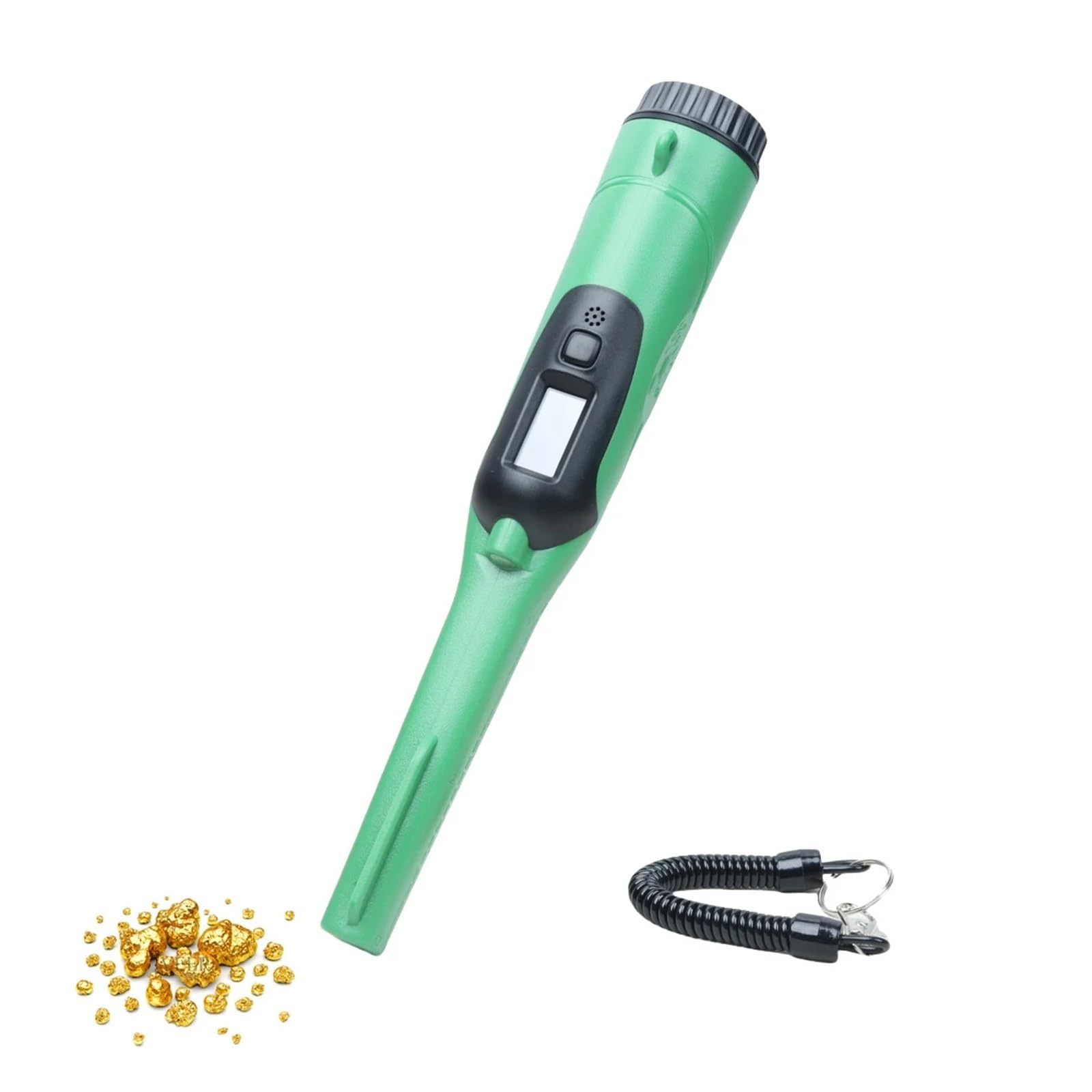Détecteur de Métaux, Détecteur de métaux HS-09, étanche jusqu'à 12 m, pointeur avec indicateurs LCD, Batterie USB en Option(Black and Grey)