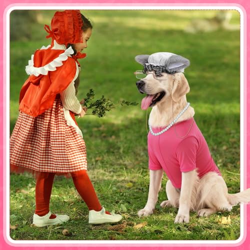 Disfraz Abuela Para Perro Mediano a Grande Halloween 7 piezas miniatura 5