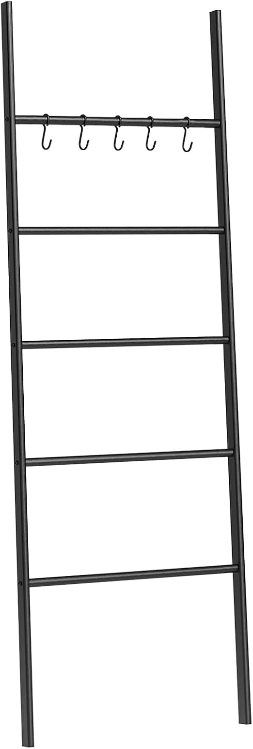 HOOBRO Blanket Ladder, Towel Rack, 5Tier Ladder Shelf