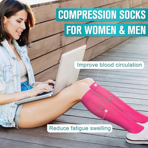Image of Copper Compression Socks for Women & Men (6 pairs) - Best Support for Nurses, Running, Hiking, Recovery