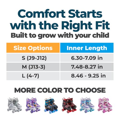 Image of Chicago Skates Glitzy Kids Roller Skates Monster Truck - Adjustable Roller Skates Girls Boys,Light-Up Wheels,Durable Beginner Quad Skates,Front Stopper,Comfortable,Smooth Rolling,Indoor Outdoor,Age 3+