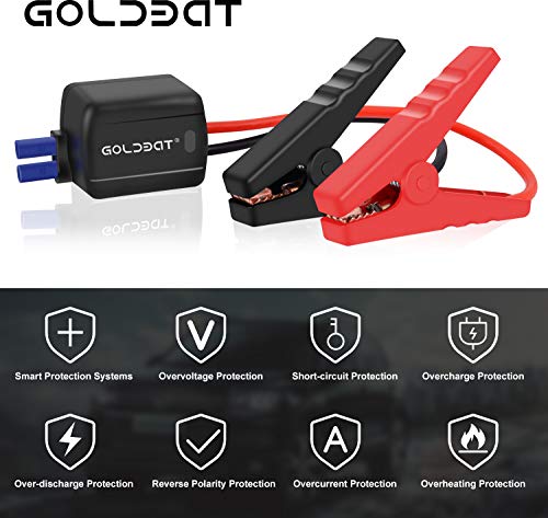 Goldbat 700A Peak 12V 8000Mah Car Jump Starter (Up To 4.0L Gas Or 2.0L Diesel Engine) Portable Power Pack Auto Battery Booster With Led Light Gift Box Packaging (Black) #TOP2