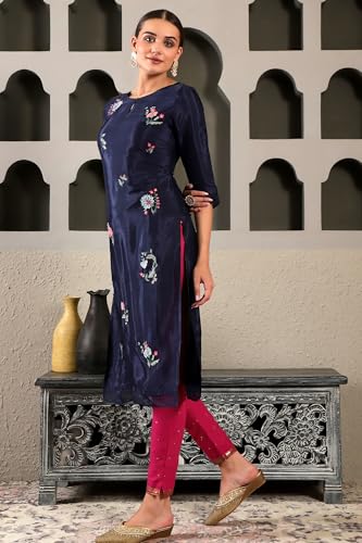 Image of W for Woman Women's Viscose Regular Fit Casual Kurta