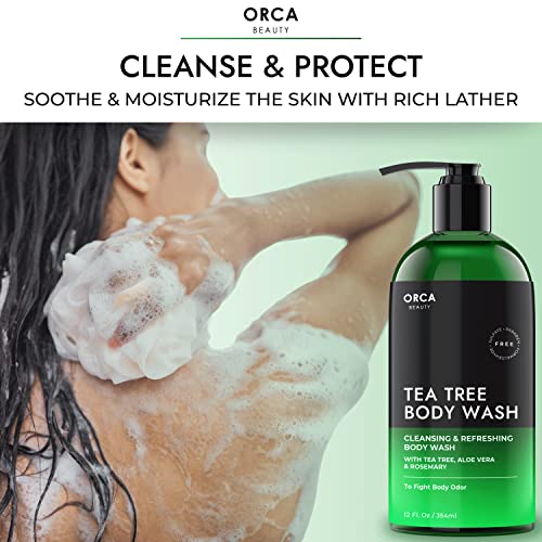 Tea Tree Body Wash Men, Tea Tree Body Wash For Women - Tea Tree Oil Body Wash For Ringworm - Tea Tree Oil Foot Body Wash - Tea Tree Wash, Tea Tree Oil Shower Gel, Tea Tree Oil Wash - (2 X 12Oz) #TOP2