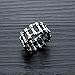 IFUAQZ Men's Stainless Steel Vintage Motorcycle Biker Ring Antique Silver Hip Hop Punk Bicycle Chain Rings Band Size 10