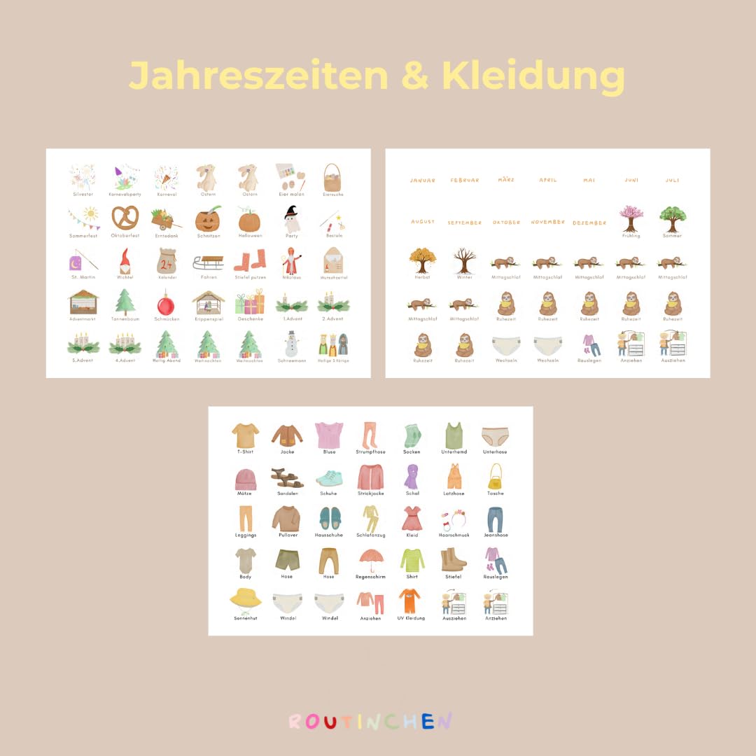 Starterset für Kinder inkl. 525 Symbole – Wochenplaner A4, Morgenroutine, Abendroutine & Tagesaufgaben (Bauernhof)