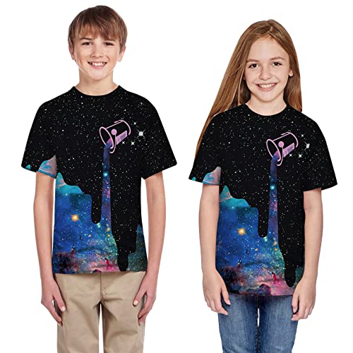 Camiseta adolescente casual verão tops impressão 3D blusa grande meninas roupas crianças meninos men