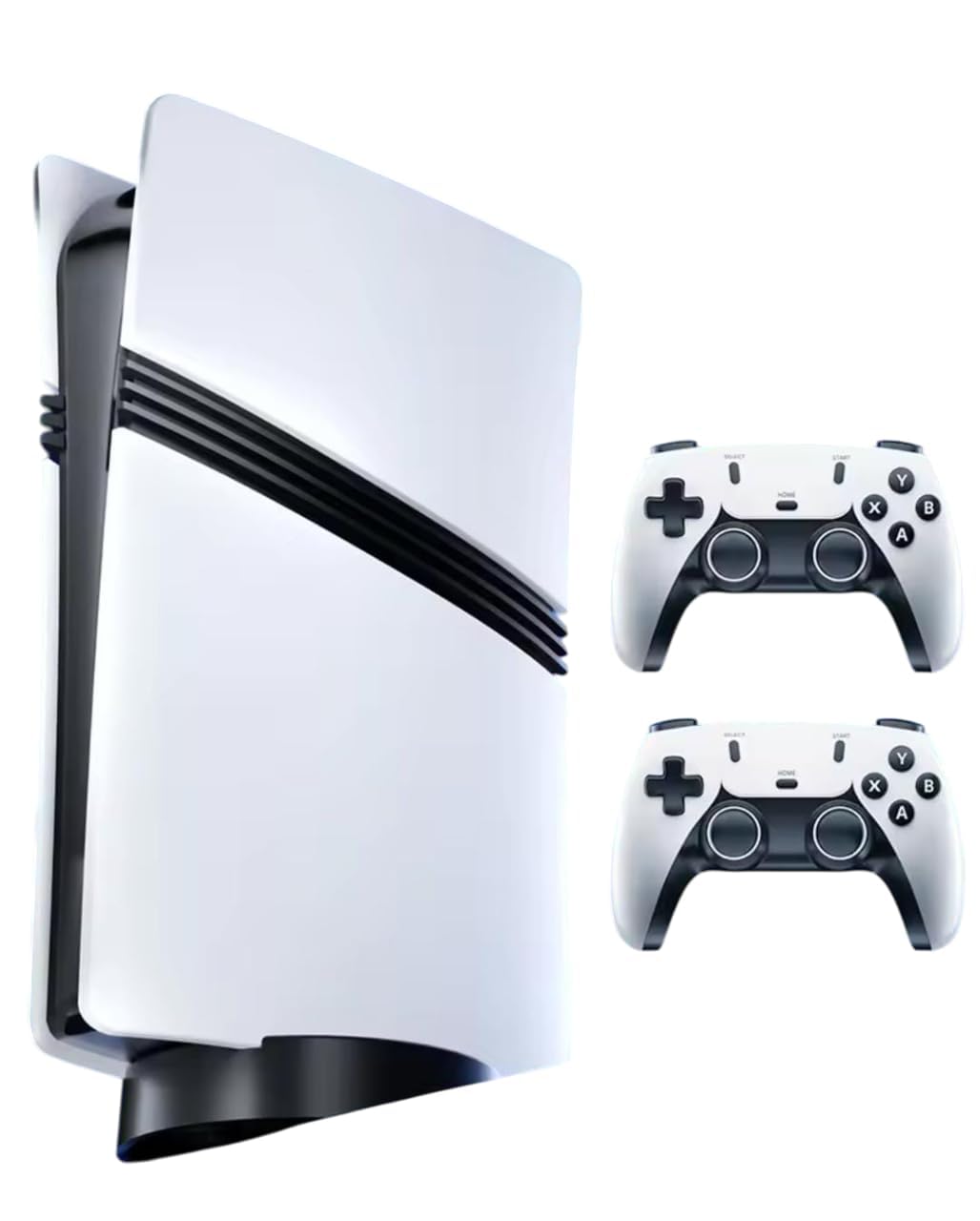 GS5 PRO Wireless Video Game Console-Plug & Play 4K HD Output with 53 Emulators & 30,000+ Games-Game Stick for TV/Projector-Exclusive Edition-Dual Controllers Included (64gb), White 1