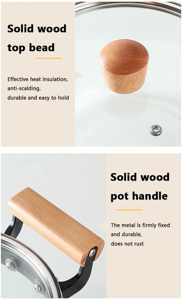 Transparent Heat-Resistant Stew Pot, Glass Pot Casserole Blooming Heat-Resistant Glass Lid Frying Pan Pasta Pot Cooking Utensils,Gas Stove,2.5L