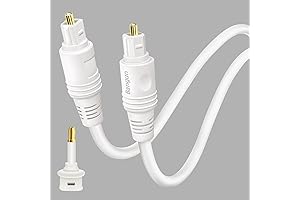 Experience Immersive Audio with Our Supreme 10ft White Toslink Optical Audio Cable