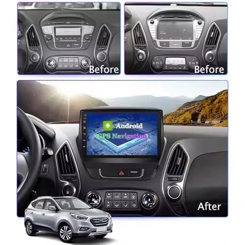 Radio Coche 2 DIN Hyundai IX35 con Carplay Android Auto Navegación Bluetooth 2