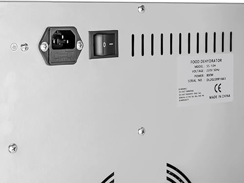 Miniatura 6 de Gbonklong Deshidratador de alimentos comercial, máquina secadora eléctrica de alimentos de 800 W con temperatura digital y temporizador función de