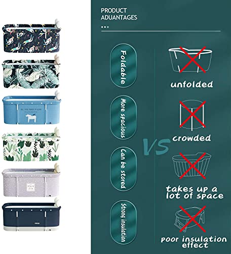 Tragbare Familienbadewanne - nicht aufblasbar - PVC - alle Jahreszeiten verfügbar - die Dusche (Dunkelblau)