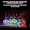 TAGVO 4pcs Bike Spoke Light(Red+Green+Blue+Multicolour) with Delicate Box,Waterproof Easy Install Wheel Spoke Lights LED Neon Tire Flash Lamp with 3 Flash Modes,for Both Adults Kids Bike #4
