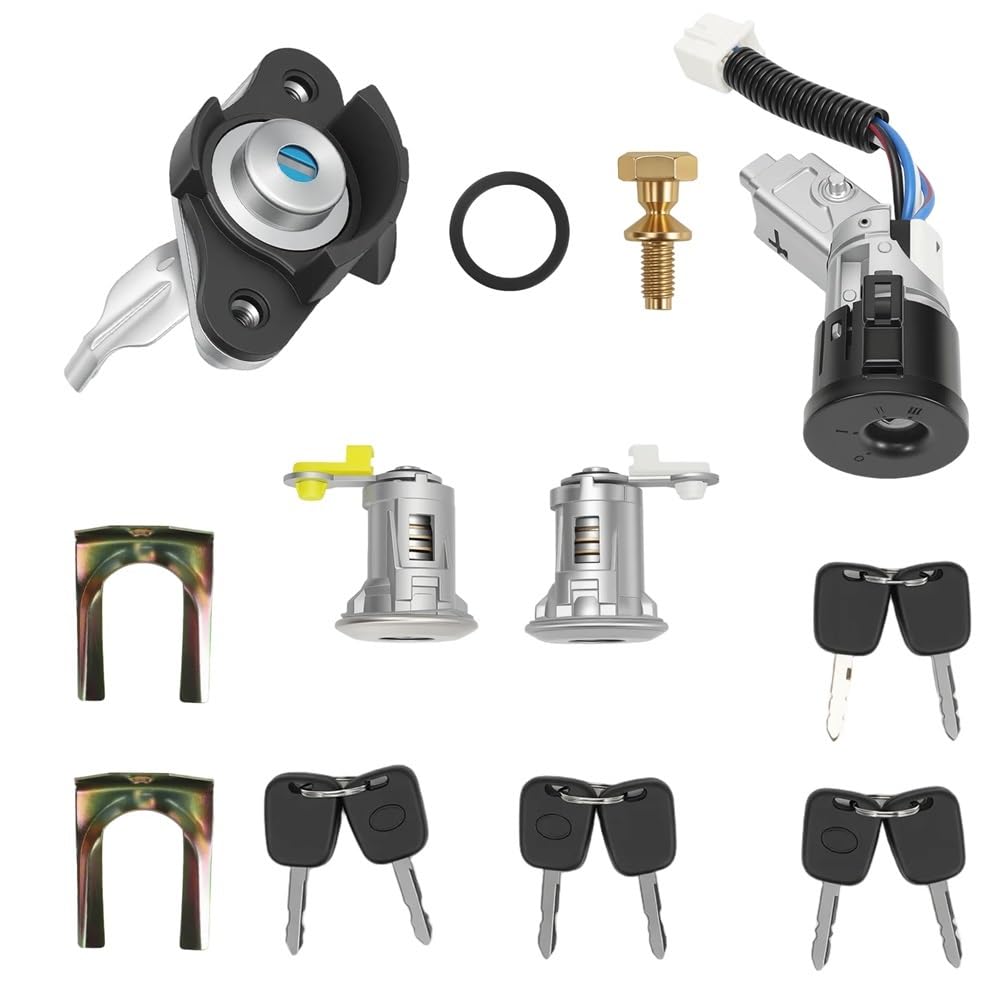 Pengnaqp One Color Ignition Barrel Compatible With Peugeot For 107 Car Ignition Lock Set N0501412 9170.Y8