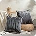 Topfinel Terciopelo Funda Cojin 50x50 cm Gris Oscuro Fundas Cojines Sofa Suave de Rayas Decoracion Salon Fundas Cojin de Color Sólido para Habitacion Coche Cama Jardin Dormitorio 2 unidades con Cierre