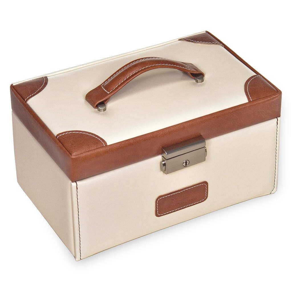 SACHER Astuccio per Gioielli Elly/Travel/Bianco/Handmade in Germany