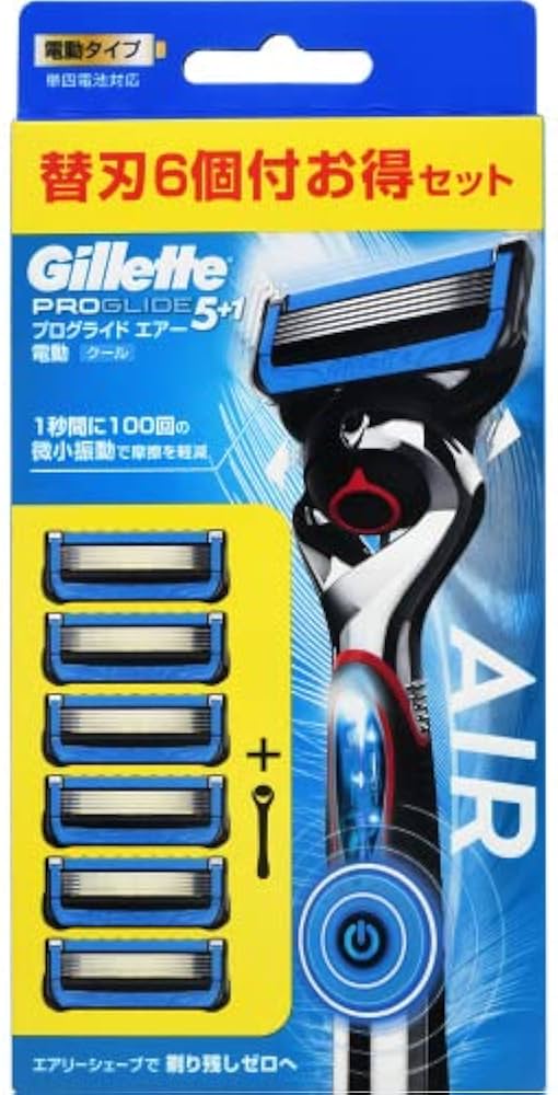 P&G ジレット プログライドエアー 電動 替刃 8個　６箱 dショッピング |ジレット プログライド エアー 電動タイプ