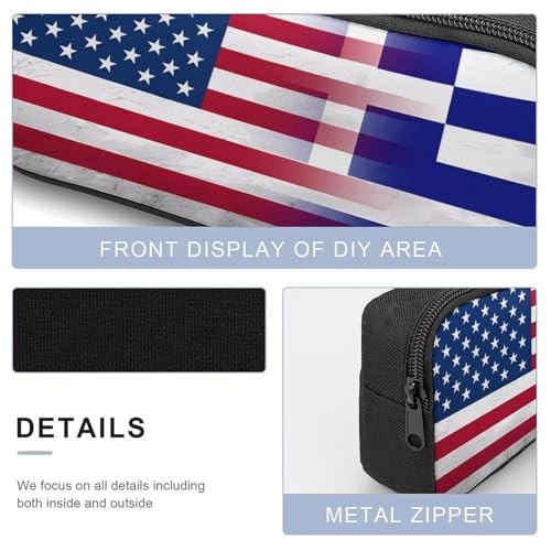 U.S. Greece Flag Large Travel Backpacks Carry on Backpack Weekender Bag with 2 Storage Pockets for Men And Women4