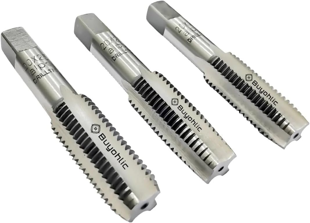 Hand Tap Set, Carbon Steel, M20 x 2.5mm Pitch, Metric Right Hand-picture-28
