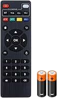Controle Remoto Compativel Box Universal para Smart TV Preto, Com Pilhas Incluídas.
