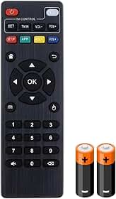 Controle Remoto Compativel Box Universal para Smart TV Preto, Com Pilhas Incluídas.