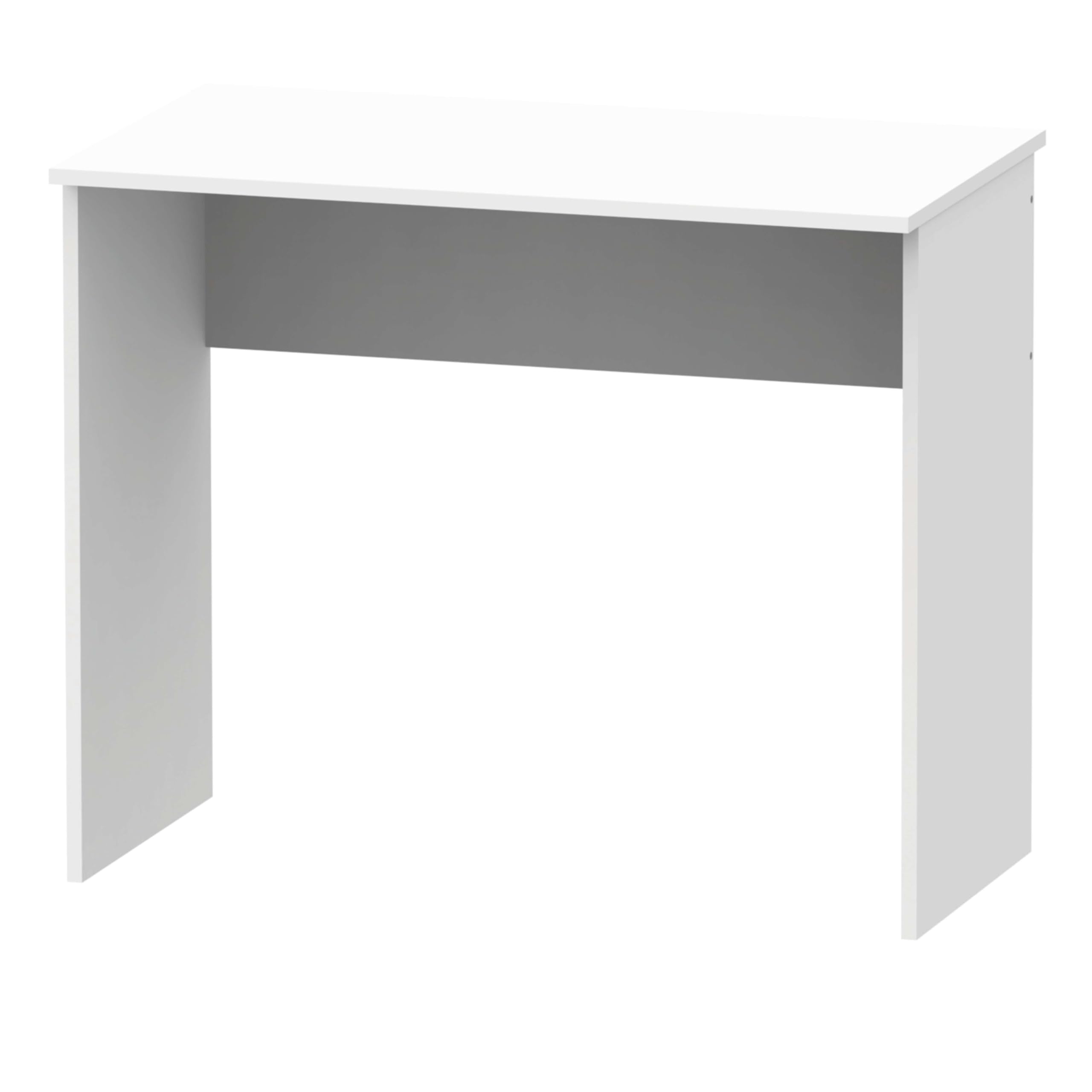 Miroytengo Mesa Escritorio Ideal para Estudio u Oficina Melamina Color Blanco Mate 90 cm