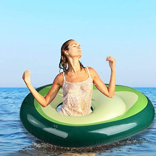 MorTime Inflatable Avocado Pool Float Floatie with Ball Water, Summer Beach Swimming Floaty Party Toys for Adults Kids