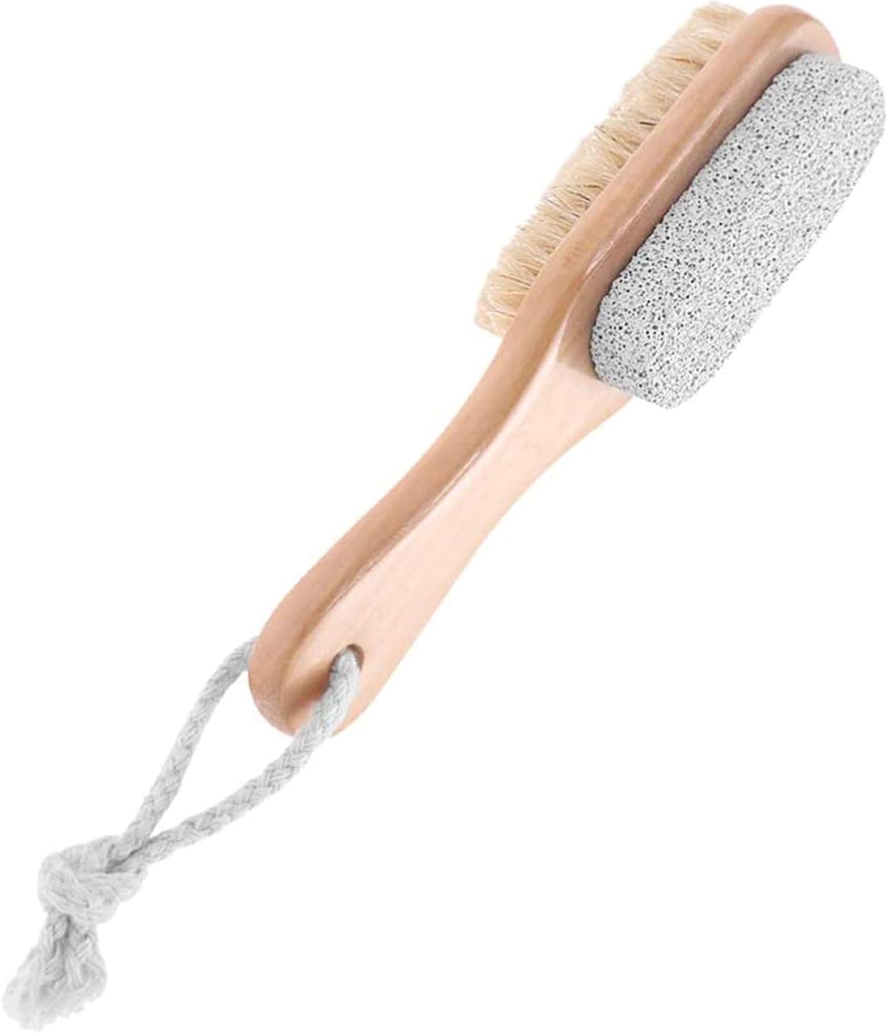 Ask Me Double-sided Foot Pumice Stone Natural Bristle Feet Brush Dead Skin Massage SPA Callus Remover Exfoliating Scrubber,Brush for Lymphatic Drainage elbow Scrubber (1 Pack) (B0D8ZWRMHX) Amazon Price History, Amazon Price Tracker