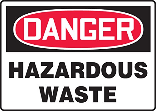 Panneau de sécurité Danger Hazardous Waste Accuform ultra résistant