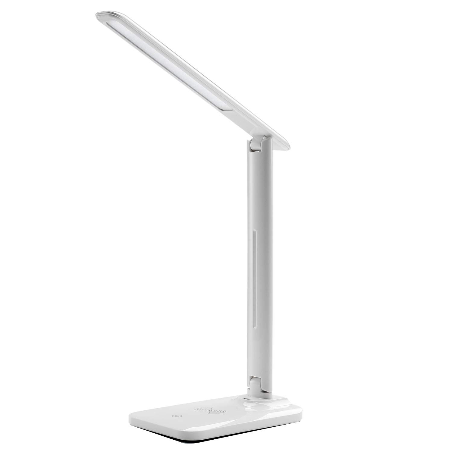 Lampa biurkowa Składana bezstopniowa regulacja jasności Dwie temperatury kolorów z obsługą portu ładowania USB 10W Ładowanie telefonów komórkowych D10 LED
